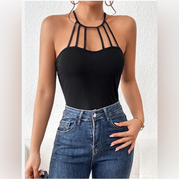 VENUS Tops - Venus Strappy Detail Top